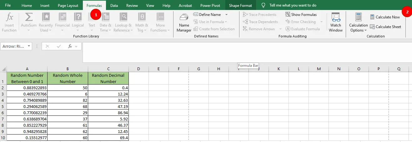 Generating Random Numbers in Excel | Excel Curve