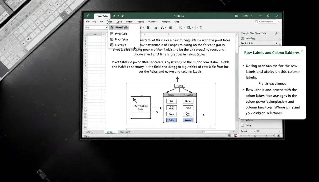 Best practices for managing pivot tables in Excel.